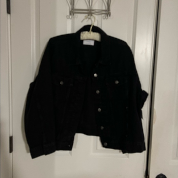 Old Navy Black Denim Jacket NWT - Picture 1 of 3
